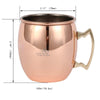 Image of Large Stainless Steel Copper Plated Beer Tea Cup Coffee Mugs