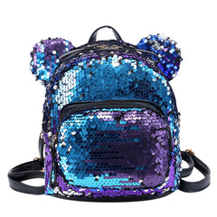 Mouse Sequin Small Mini Backpack
