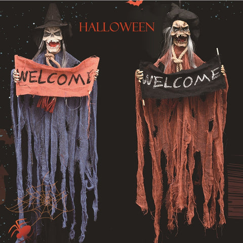 Hang Welcome Door Bar Halloween Ghost Skeleton Skull Party Decorations