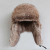 Image of Wool Blend Fur Russian Bomber Hat