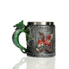 Image of Skull Knight Tankard Dragon Viking Stainless Beer Tea Cup Coffee Mugs
