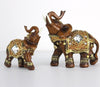 Image of Resin Statue Figurines Elephant Decor