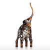 Image of Metal Iron Statue Figurines Elephant Decor