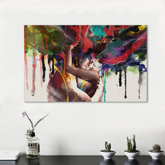 Abstract Lovers Painting Decor Canvas Wall Art