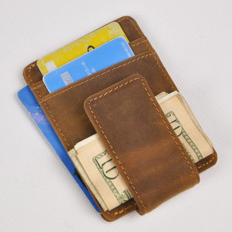 Front Pocket Money Clip Slim Minimalist Wallet