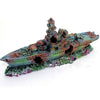 Image of Navy Warship Sunken Wreck Ornaments Aquarium Fish Tank Decorations