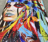 Image of HD Printed American Indian Feather Canvas Wall Art