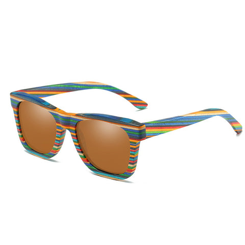 Fancy Colorful Wooden Bamboo Sunglasses