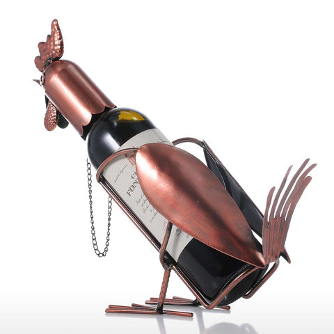 Modern Rooster Wine Bottle Holder