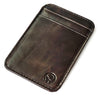 Image of Retro Genuine Leather Card Holder Slim Minimalist Wallet