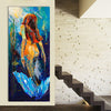 Image of Mermaid Painting Decor Canvas Wall Art