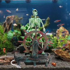 Pirate Skeleton Ornaments Aquarium Fish Tank Decorations