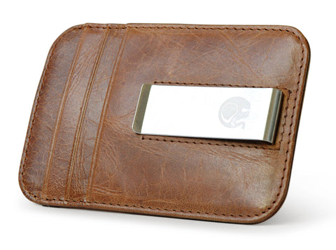 Front Pocket Money Clip Clamp Slim Minimalist Wallet