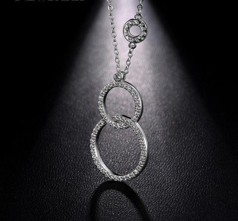 Double Circle Infinity Number 8 Sister Jewelry Necklaces