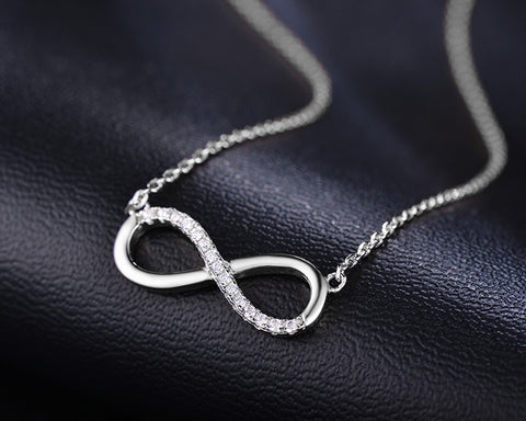 Infinity Number 8 CZ Sister Jewelry Necklaces