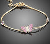 Image of Butterfly Crystal Charm Sister Jewelry Bracelets