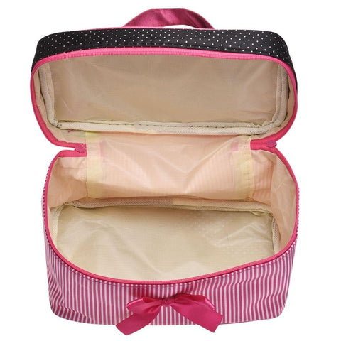 Bowknot Cute Cosmetic Travel Makeup Bag