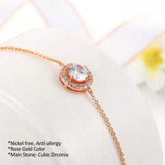 Round CZ Rose Gold Sister Jewelry Bracelets