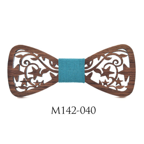 Butterfly Wedding Bowknot Wooden Bow Tie