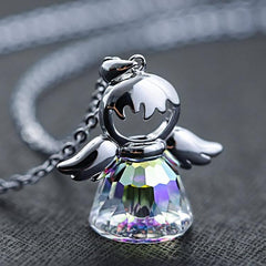 Crystal Guardian Jewelry Angel Necklace