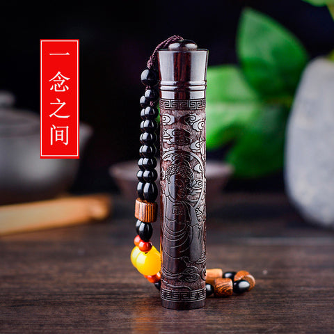 Cool Chinese Wood Carving Electric USB Lighter