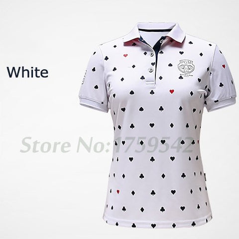 Short Sleeve Breathable Clothes Women Golf Shirts