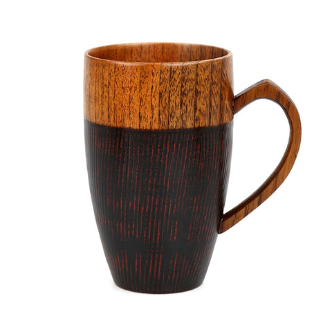 Premium Large Tall Handmade Wooden Tea Cup Coffee Mugs