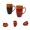 Image of Premium Large Tall Handmade Wooden Tea Cup Coffee Mugs