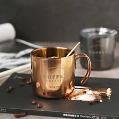 Stainless Steel Gold Rose Sliver Plating Tea Cup Coffee Mugs