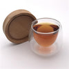 Image of Bamboo Coaster Saucer Espresso Coffee Double Glass Set Tea Cup