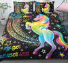 Image of 3D Rainbow Unicorn Bedding Set