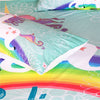 Image of Rainbow Cute Unicorn Bedding Set