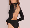 Image of Backless Party Club Black Lace Bodysuit