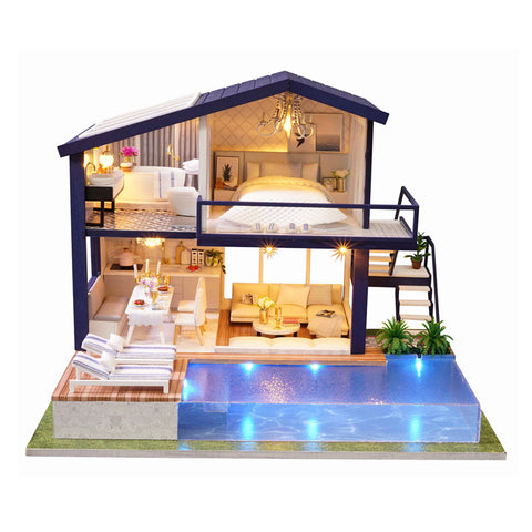 DIY Cute Pool Music Box Furniture Doll House