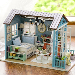 DIY Blue Furniture Doll House