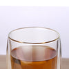 Image of Bamboo Lid Insulate Transparent Double Glass Set Teacup Coffee Mugs