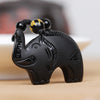 Image of Lucky Wealth Elephant Black Obsidian Necklace