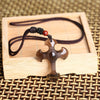 Image of Lucky Cross Obsidian Necklace