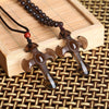 Image of Lucky Cross Obsidian Necklace