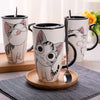 Image of Cute Cat Lid Tea Cup Coffee Mug