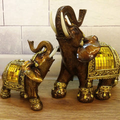 Statue Figurines Resin Elephant Decor