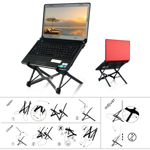 Foldable Folding Portable Ergonomic Height Adjustable Laptop Stand Support Rest