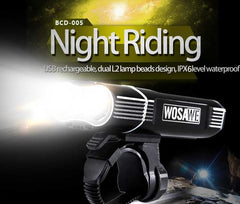 2400 Lumen LED Waterproof Rechargeable Bicycle Lights Bike Headlight