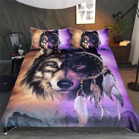 Wolf Dream Catcher Bedding Set