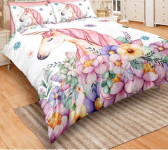 Cute Queen Unicorn Bedding Set