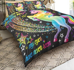 3D Rainbow Unicorn Bedding Set