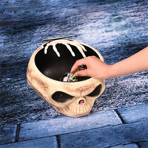 Halloween Prop Skull Horror Fruit Candy Bowl Party Decorations