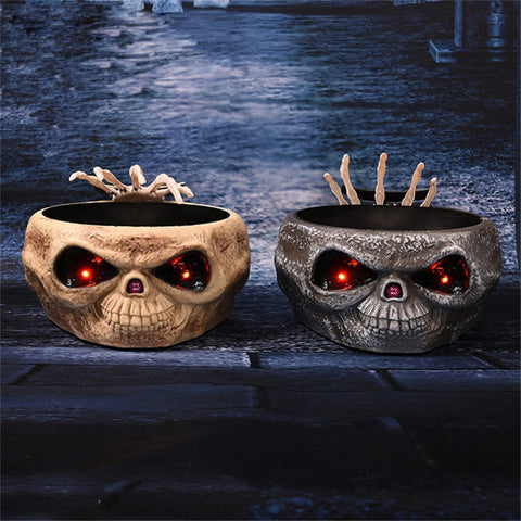 Halloween Prop Skull Horror Fruit Candy Bowl Party Decorations