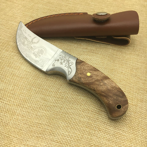 Wood Handle Hunting Camping Knife