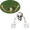 Image of Horror Buried Skeleton Skull Garden Yard Lawn Halloween Party Decorations